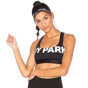 Ivy Park black sports bra with logo